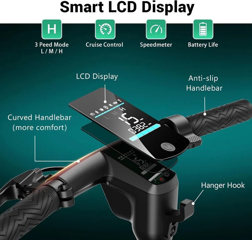 Electric Scooter with 500W Motor, 8.5 Solid Tires, 15 Miles Range B29891