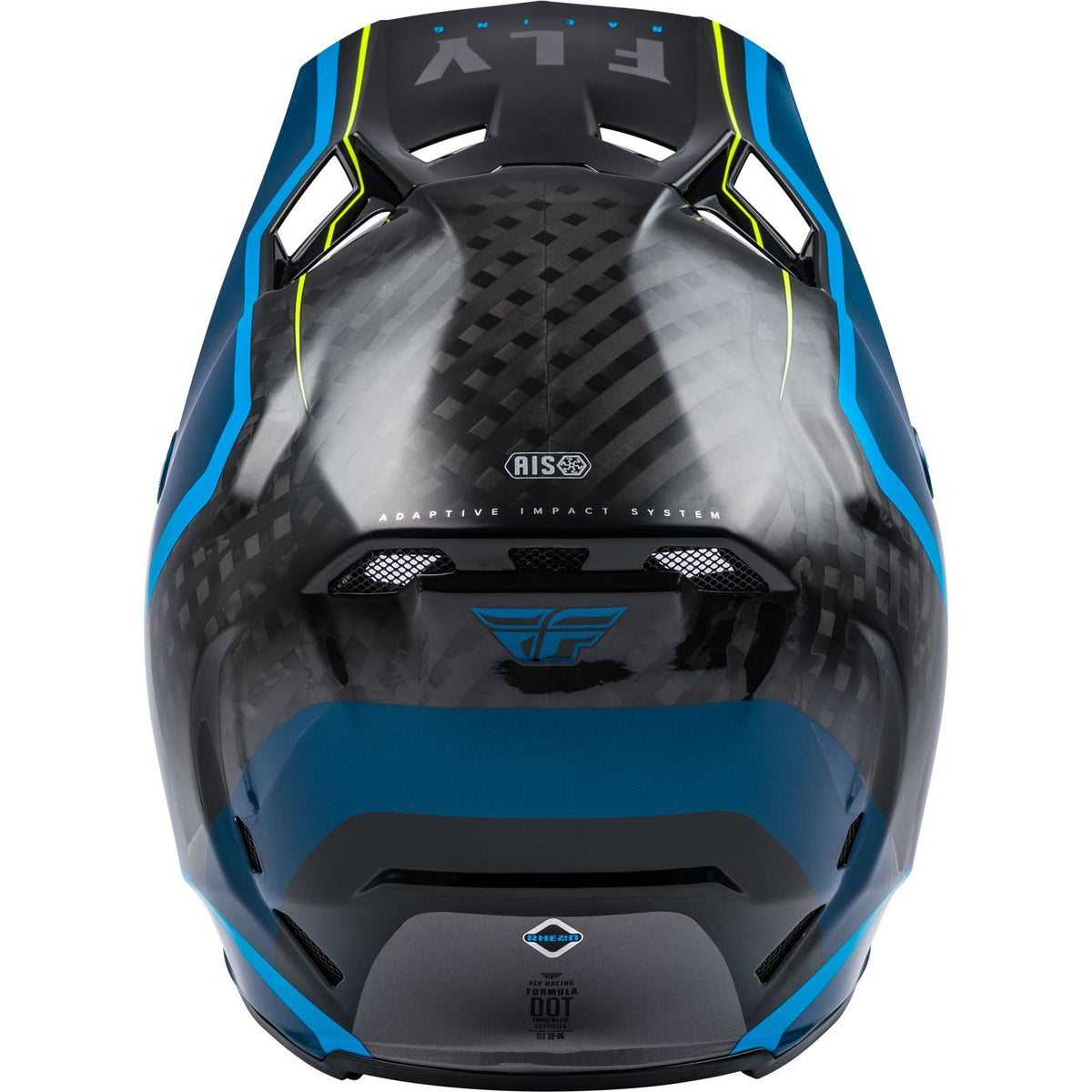 Black/Blue/Hi-Vis Carbon Helmet U9467