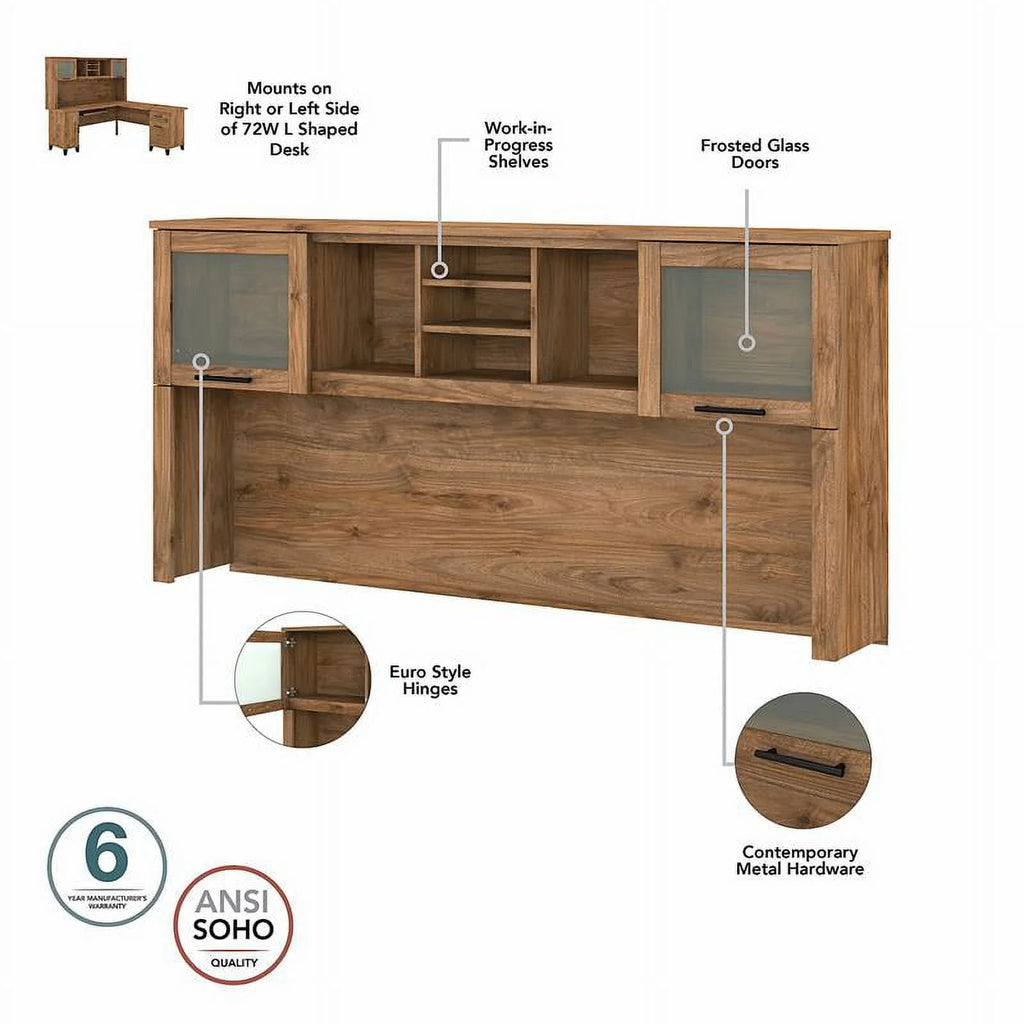 Engineered Wood Sit to Stand Desk Set with Bookcase S920438