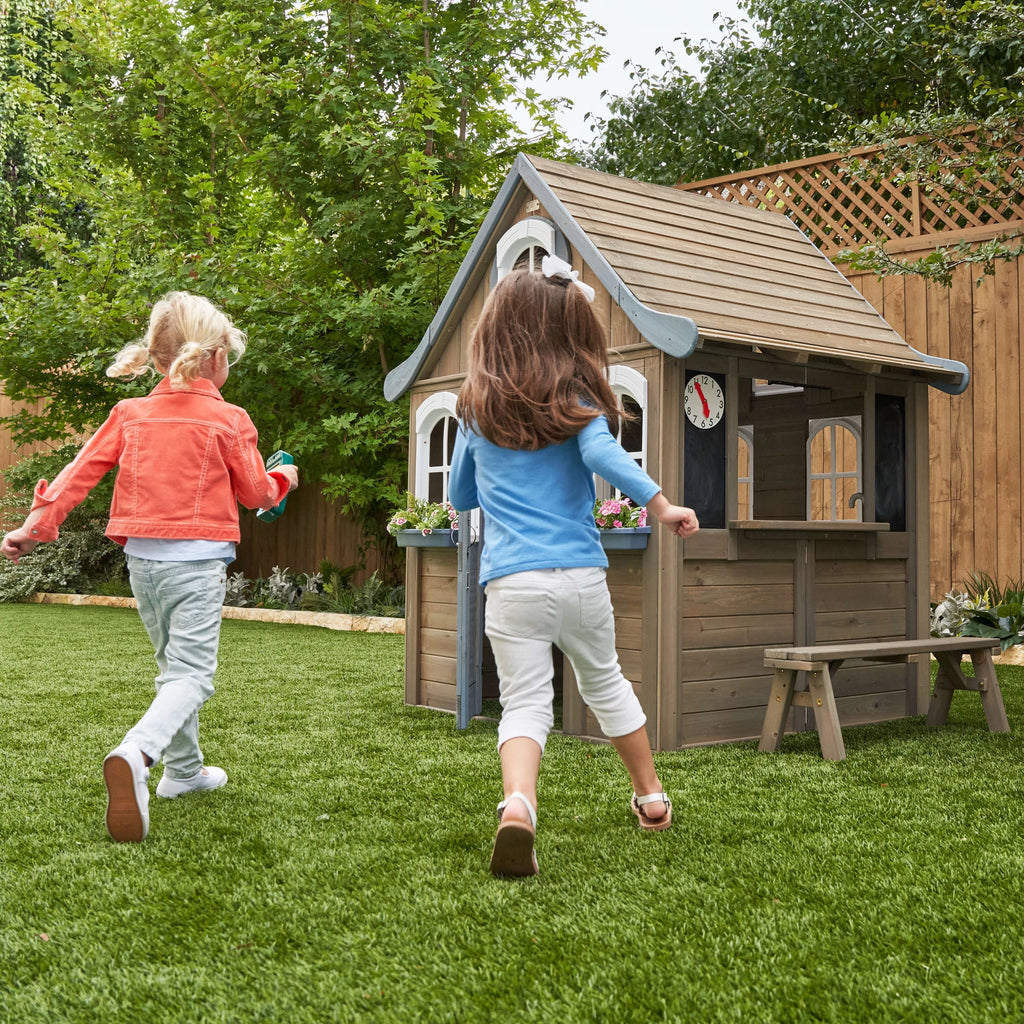 Wooden Outdoor Playhouse with Kitchen F7540