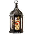 Black and White Snowman Lighted Outdoor Holiday Lantern M159