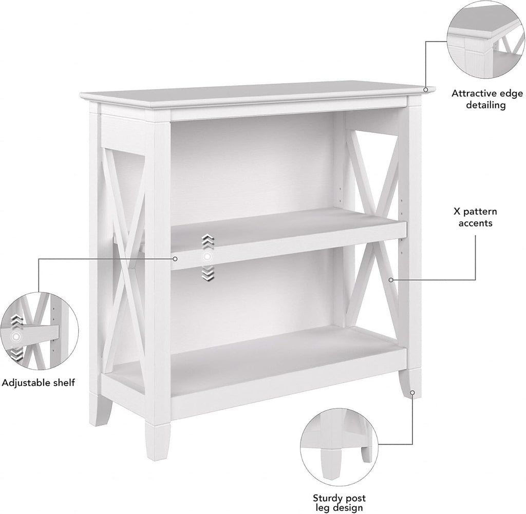 2 Shelf Bookcase in Pure White Oak Z241470