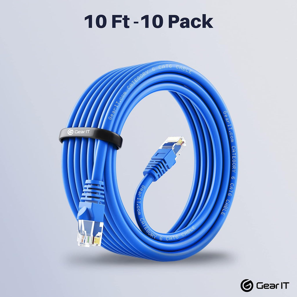 Cat6 Ethernet Cable 7 ft (20-Pack) Blue N106518