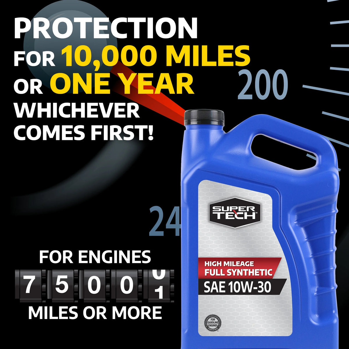 10W-30 Full Synthetic Motor Oil, 5 Quarts G25797