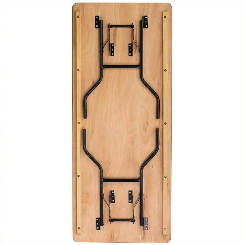 72" Rectangular Wood Folding Banquet Table M257