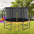 12 FT Outdoor Trampoline with Safety Fence Net, Ladder, PVC Spring Cover Pad I87678