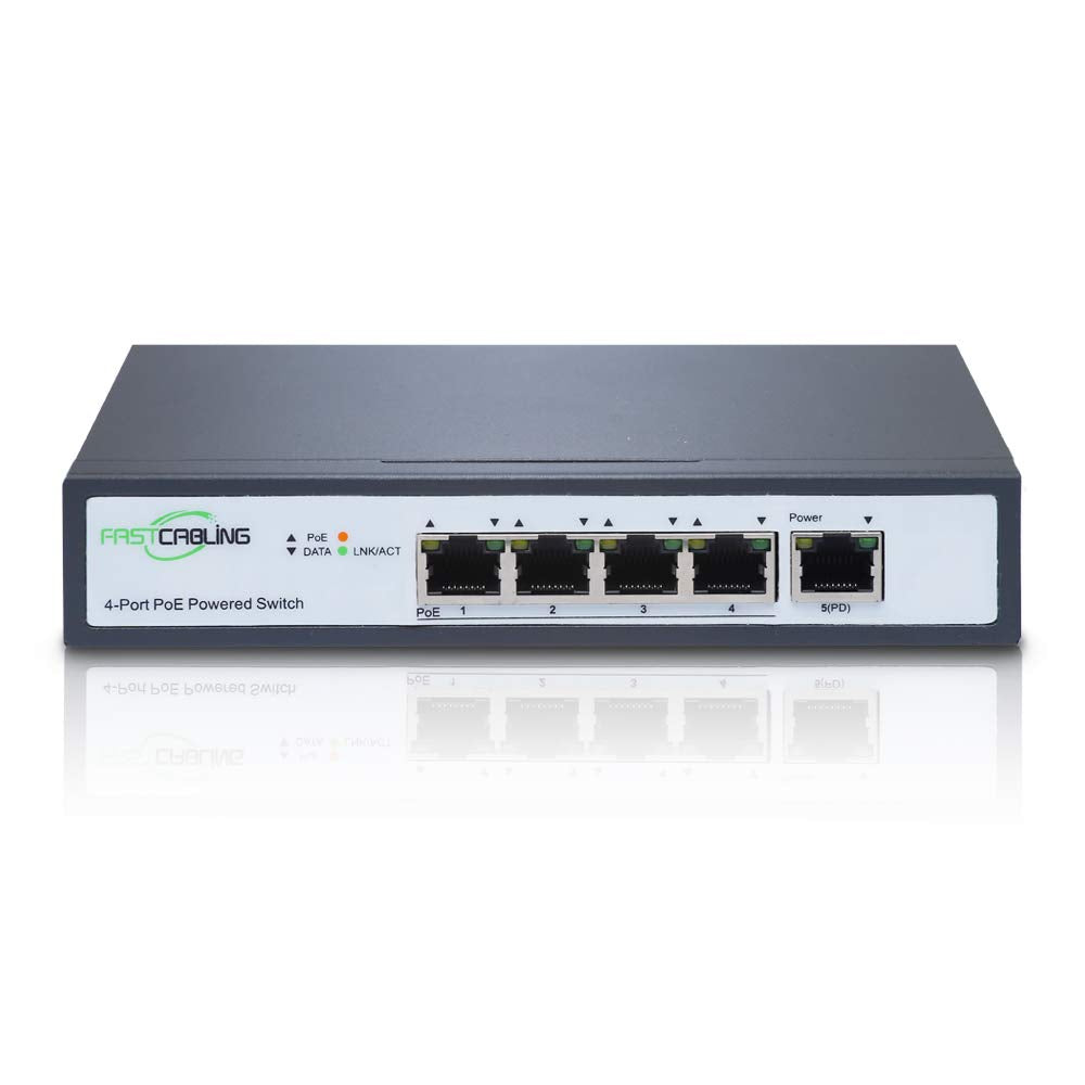 PoE Powered Switch, 65W Passthrough Power, IEEE802.3bt Standard U557