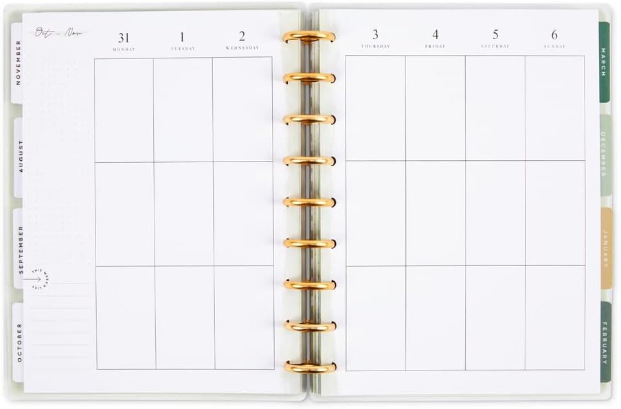 18 Month Daily Weekly Monthly Disc-Bound Planner 7” x 9 ¼” N3861