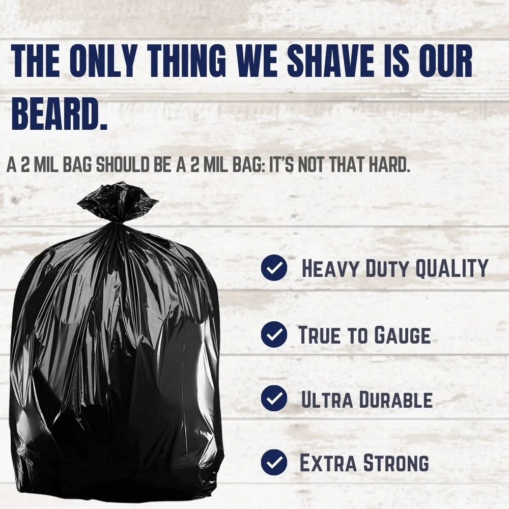 Black 2.0 Mil 50 Count Trash Bags I9354