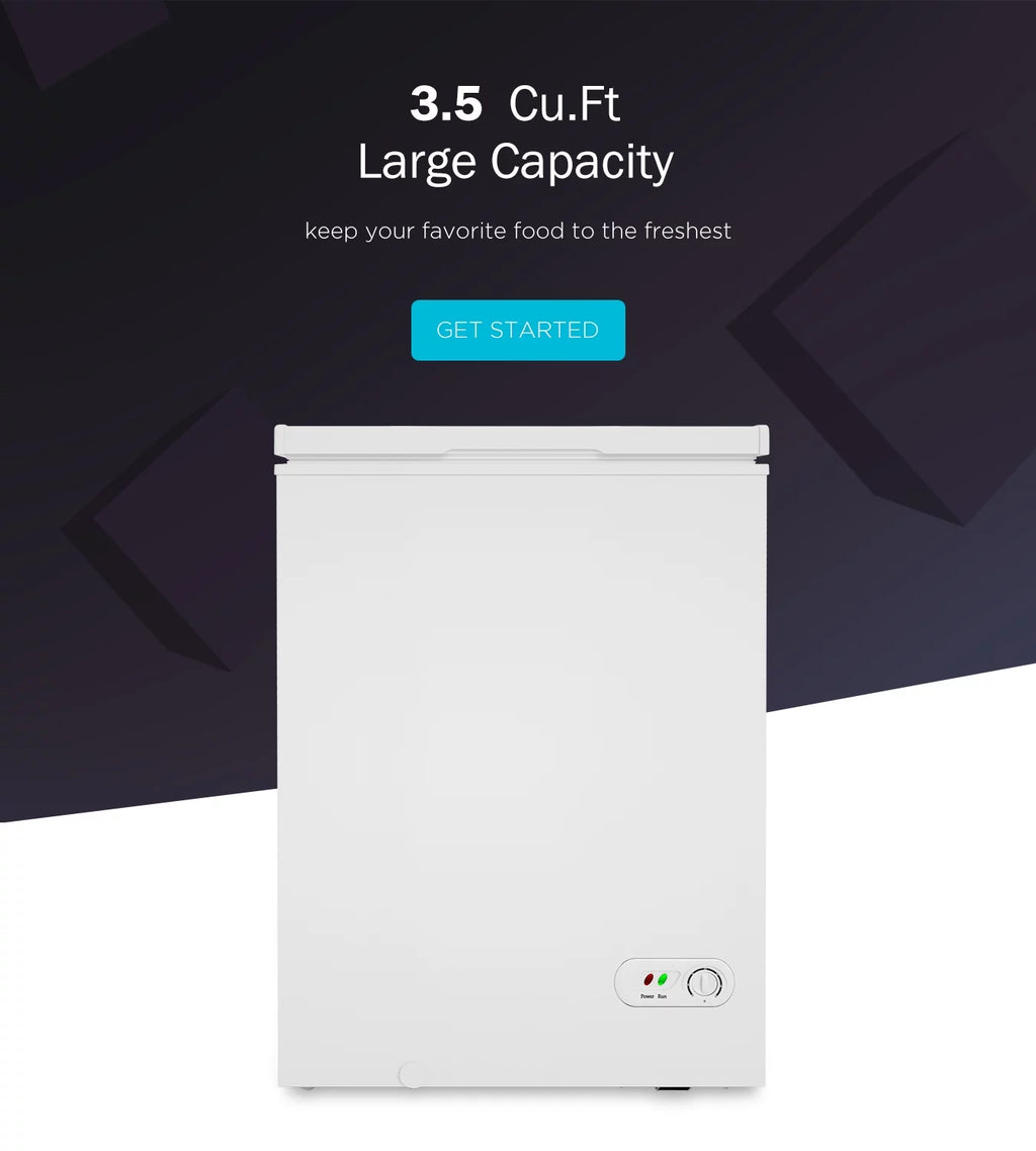3.5 Cu Ft Compact Chest Freezer with 2 Removable Baskets T61612