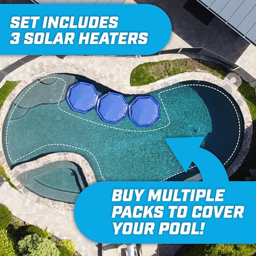 3 Pack Inflatable Solar Pool Heaters X78078