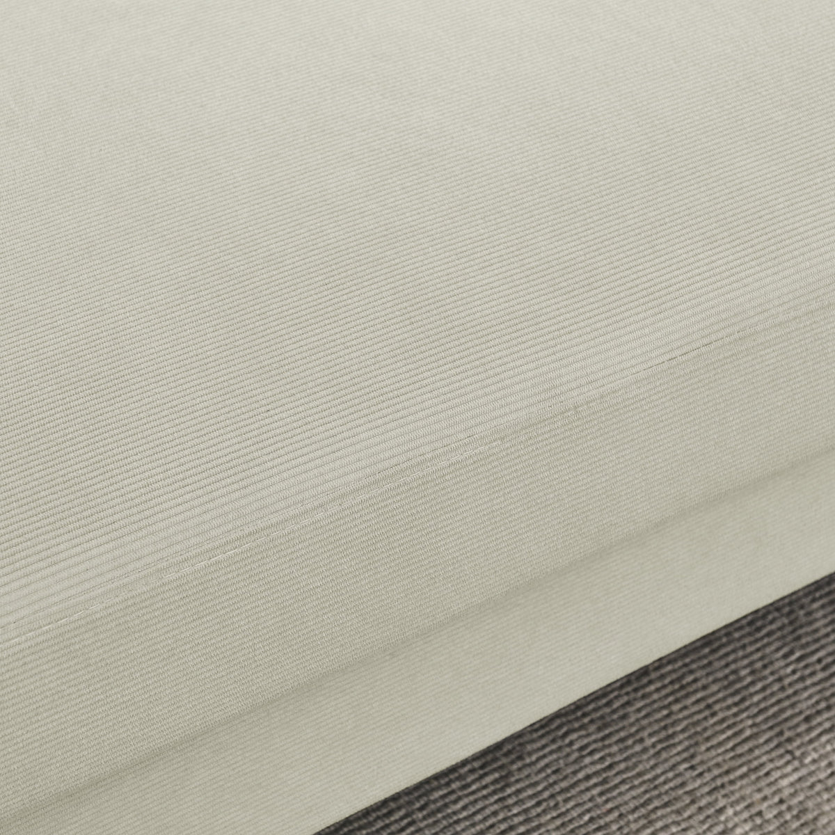 Beige Corduroy 3-Seater Sofa with Square Arms A47938