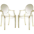 Yellow Dining Armchairs, Set of 2 V675916