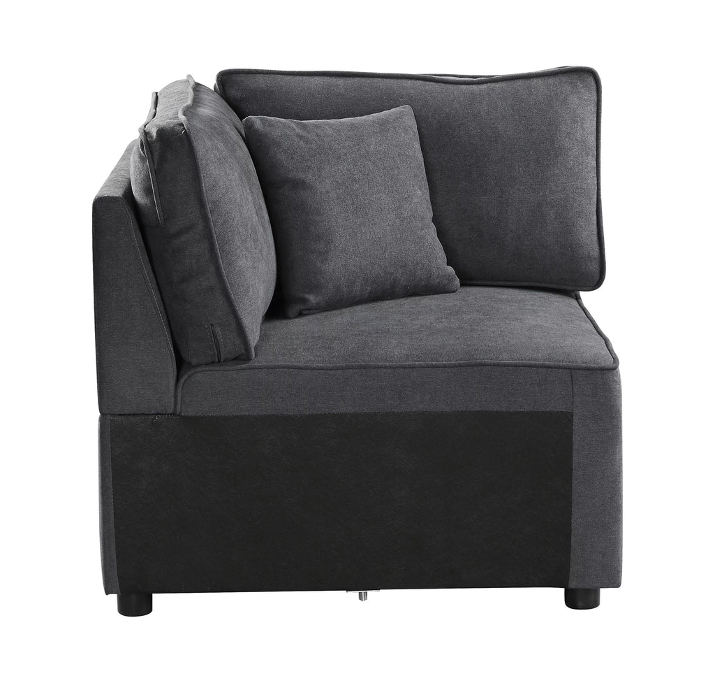 8 Pieces Gray Fabric Sectional Sofa Set B31004