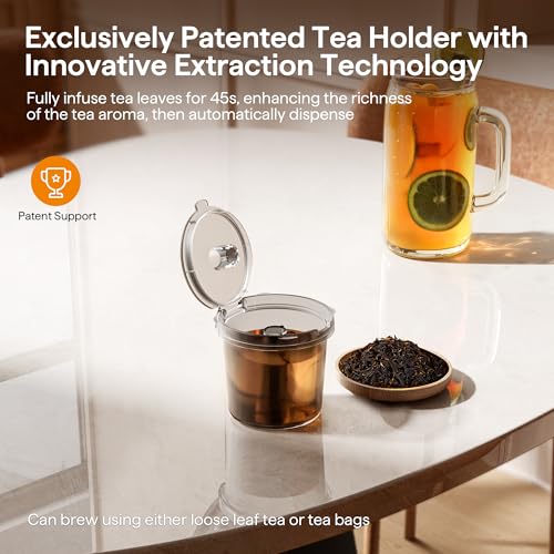 Single Serve Coffee Maker for K Cup, Ground and Tea Leaves, Hot and Iced Coffee Machines with Bold Setting, 6 to 16 Oz Brew Sizes, Compact for Small Spaces, Black G7837
