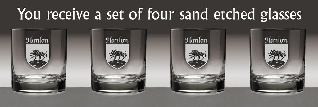 Irish Coat of Arms Tumbler Glasses Set of 4 N9521