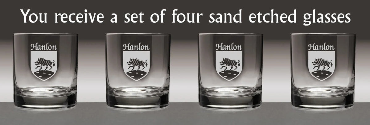 Irish Coat of Arms Tumbler Glasses Set of 4 N9521