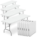 10 Pack 8Ft White Folding Plastic Utility Table Y3172