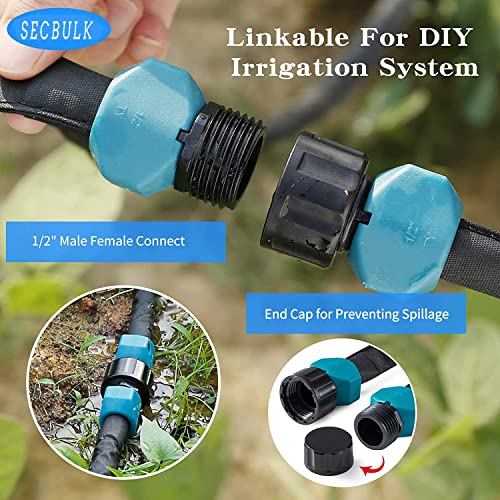 Flat Soaker Hose 100 ft with Stakes Z998