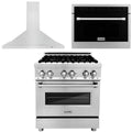 30 in. Gas Range, Range Hood, Microwave Oven Y706977