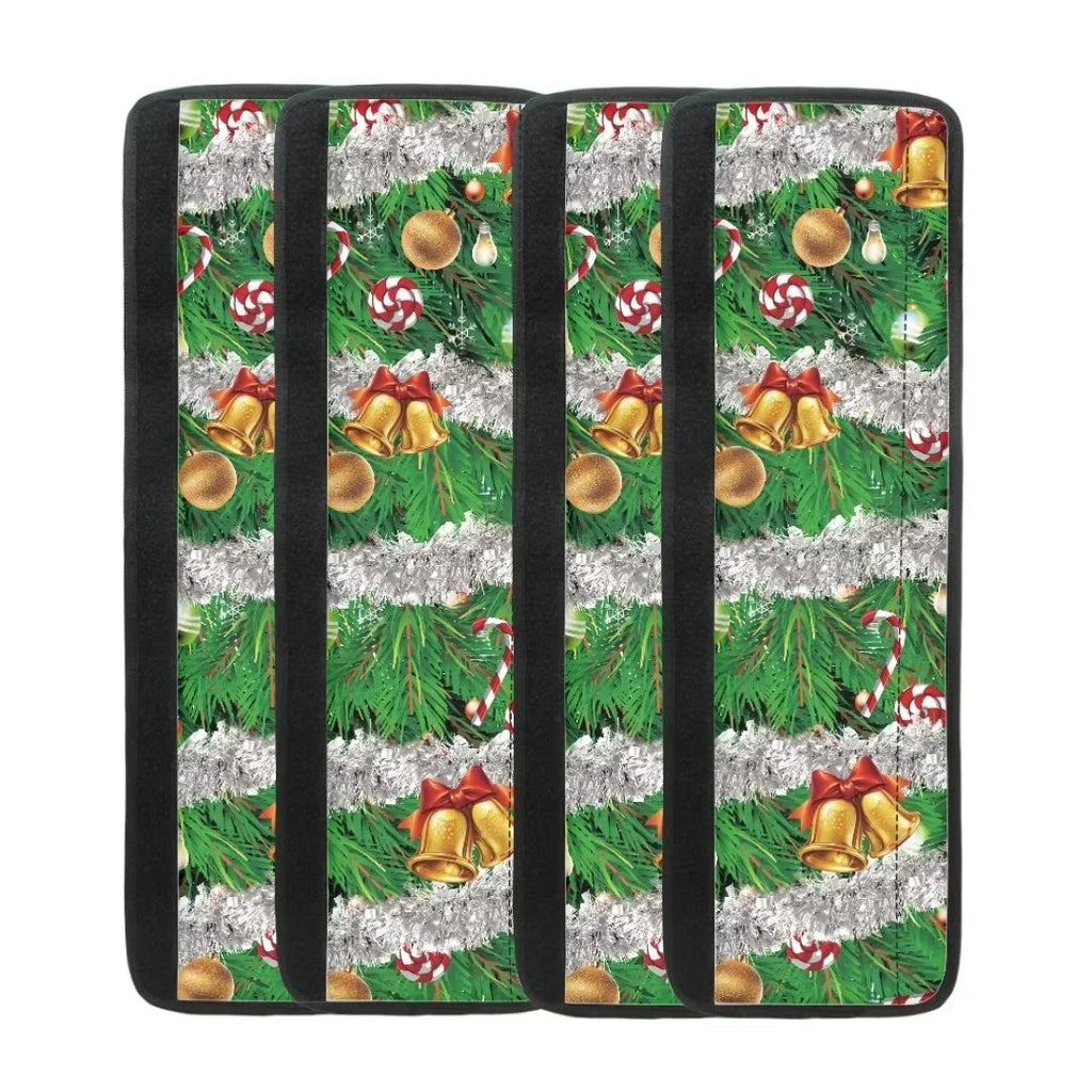 4 Piece Christmas Tree Jingle Bell Refrigerator Door Handle Cover L9265