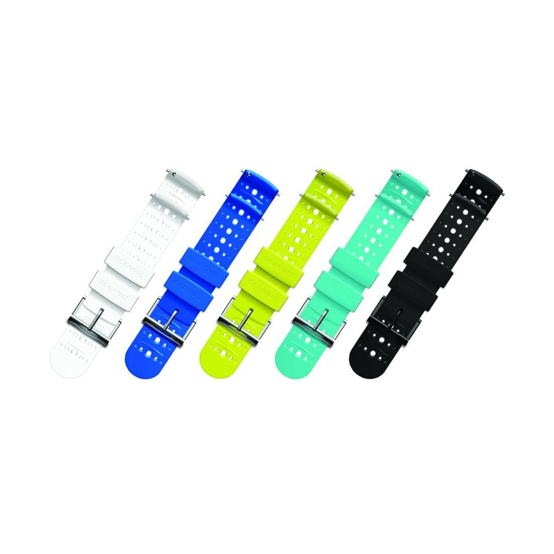 Blue/Satin Dive Computer Strap Set T813