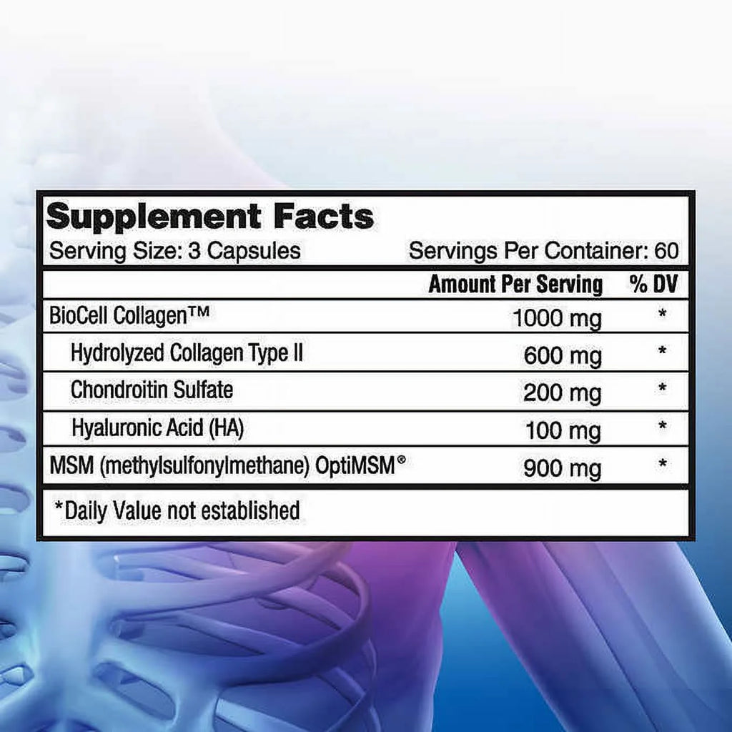 Hyaluronic Acid with Biocell Collagen, 180 Capsules R60155