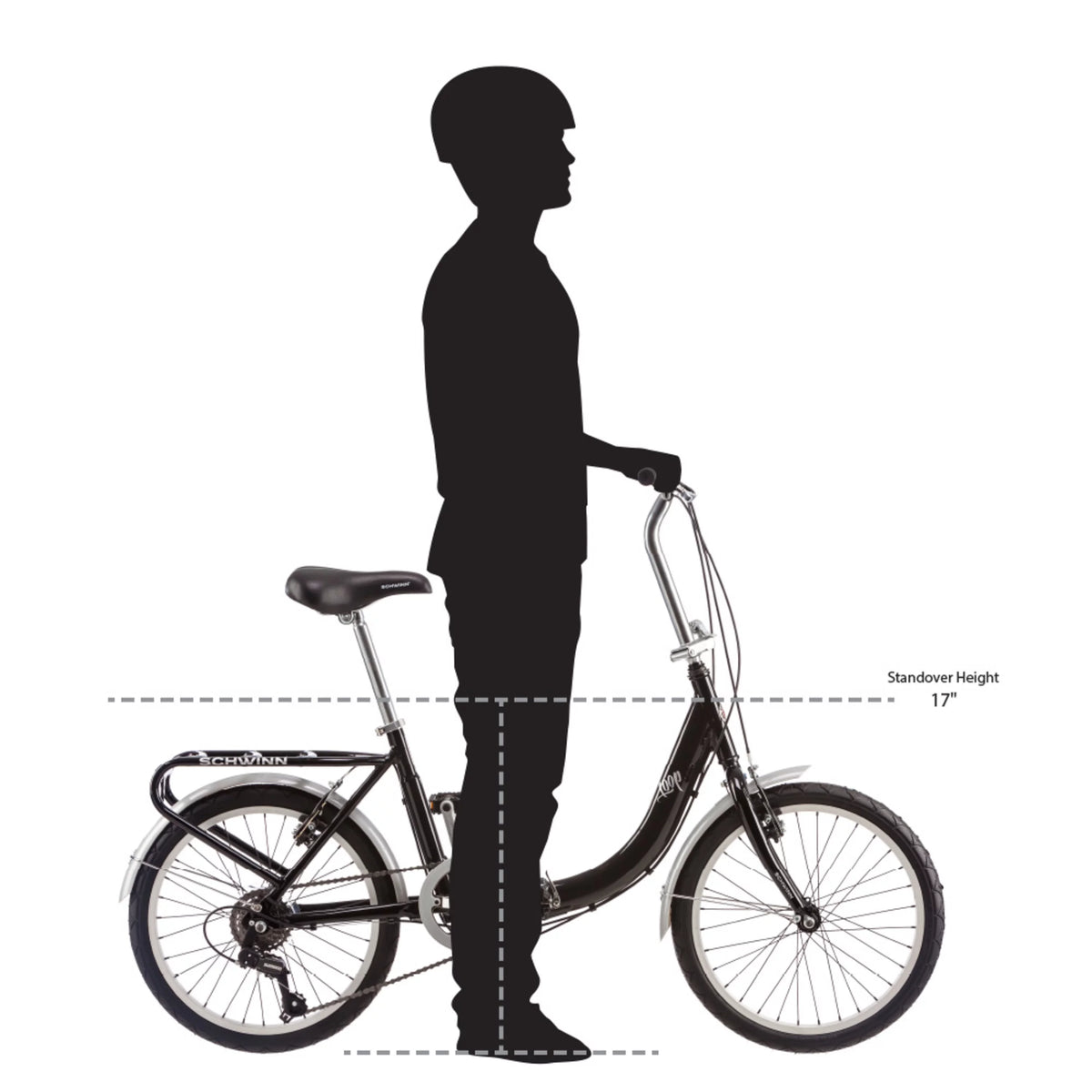 Folding Commuter Bike, 20-inch wheels, Black L361