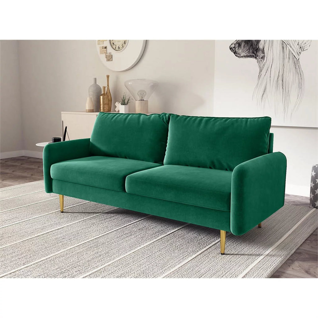 Green Velvet Sofa L658