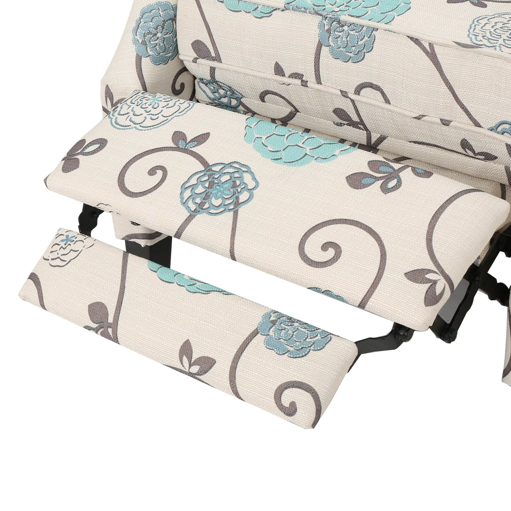 Light Beige Fabric Wingback Recliner Z909