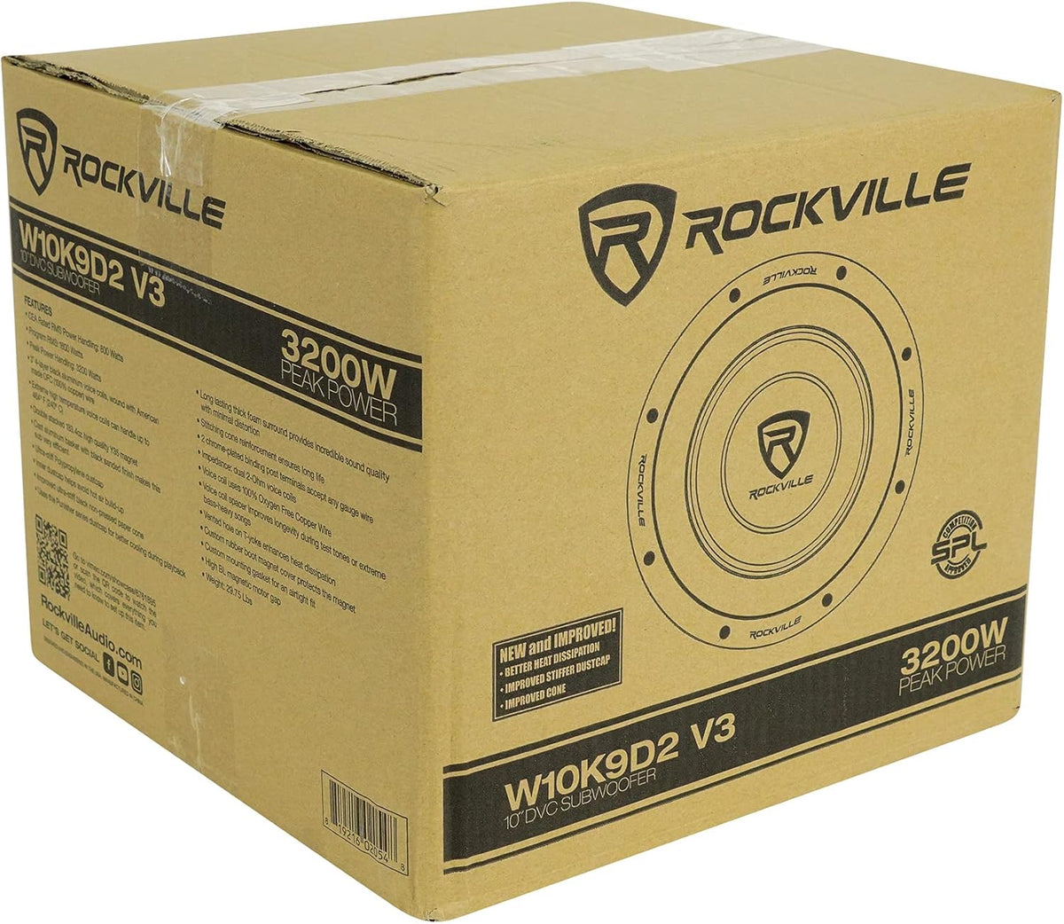 10" 6400 Watt Car Subwoofers with Sealed Sub Box Enclosure K404991