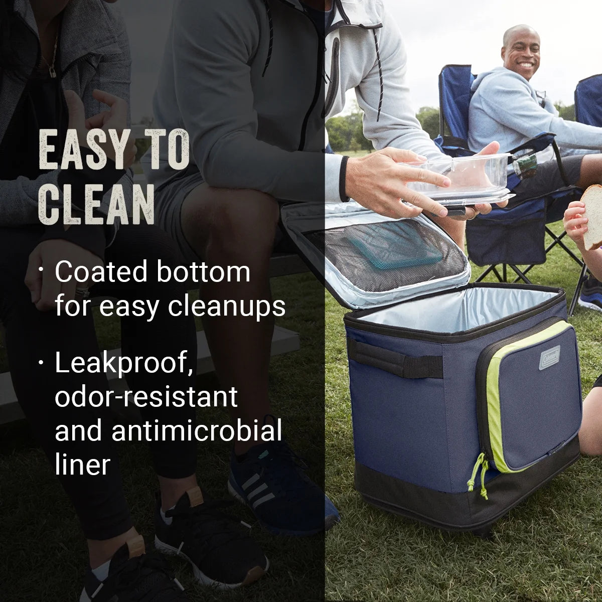42 Cans Soft Sided Cooler with Wheels Blue P649254