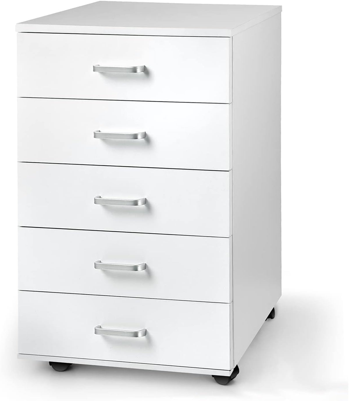 White 5 Drawer Mobile Office Cabinet R385