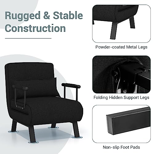 4-in-1 Folding Sofa Bed with Removable Pillow V866