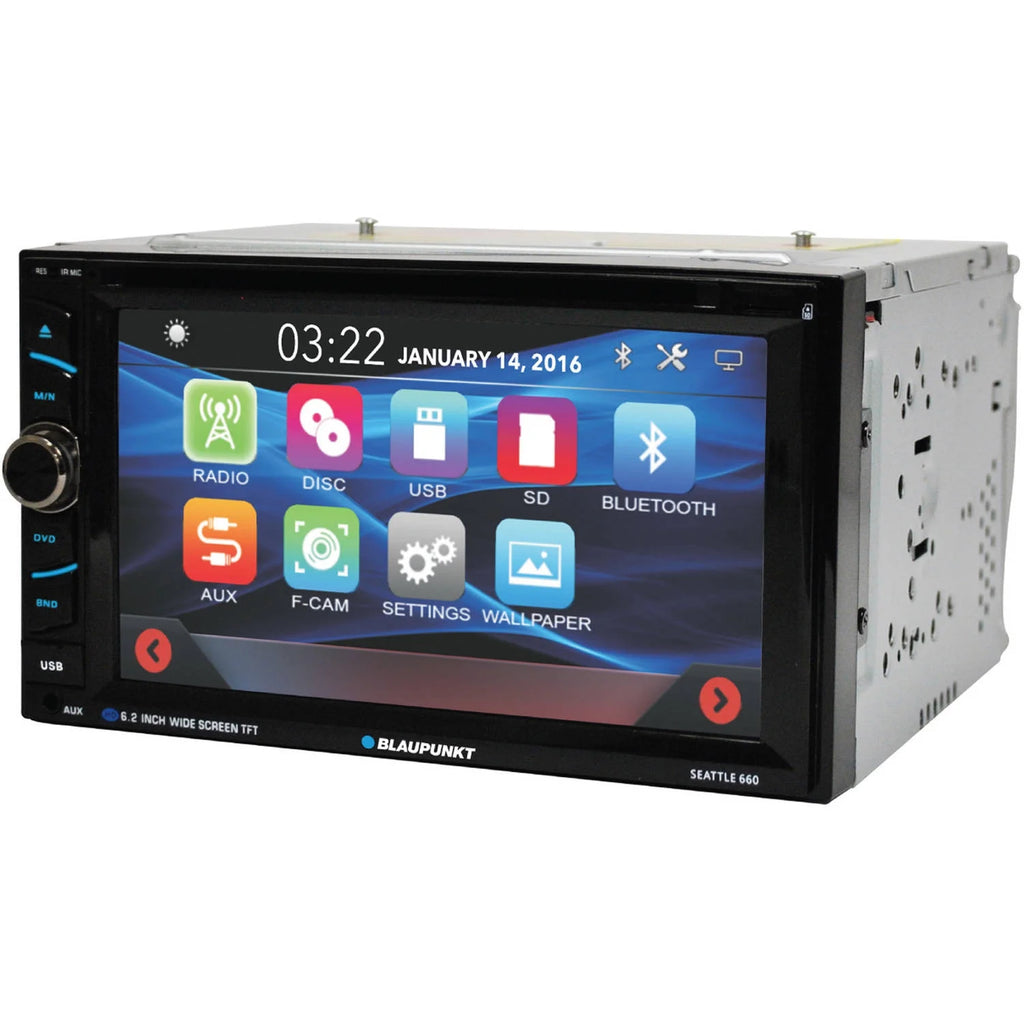 6.2" Double-DIN Touch Screen Receiver with Bluetooth D331