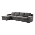 Gray L Shape Sectional Sofa with Left Arm Chaise H7996