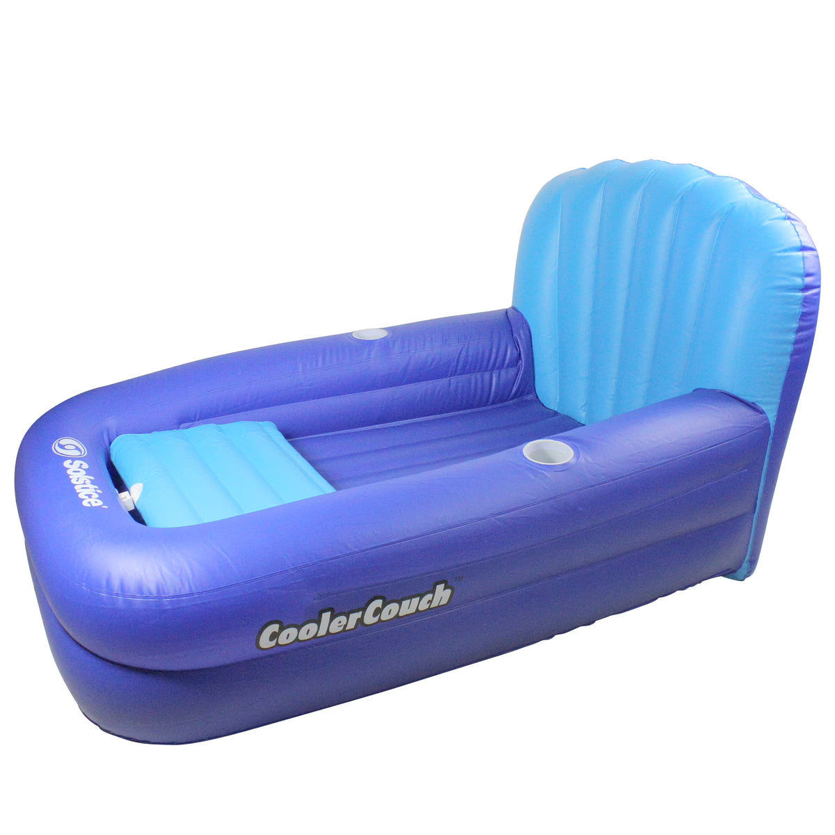 Blue Inflatable Swimming Pool Lounger with Ice Cooler L637