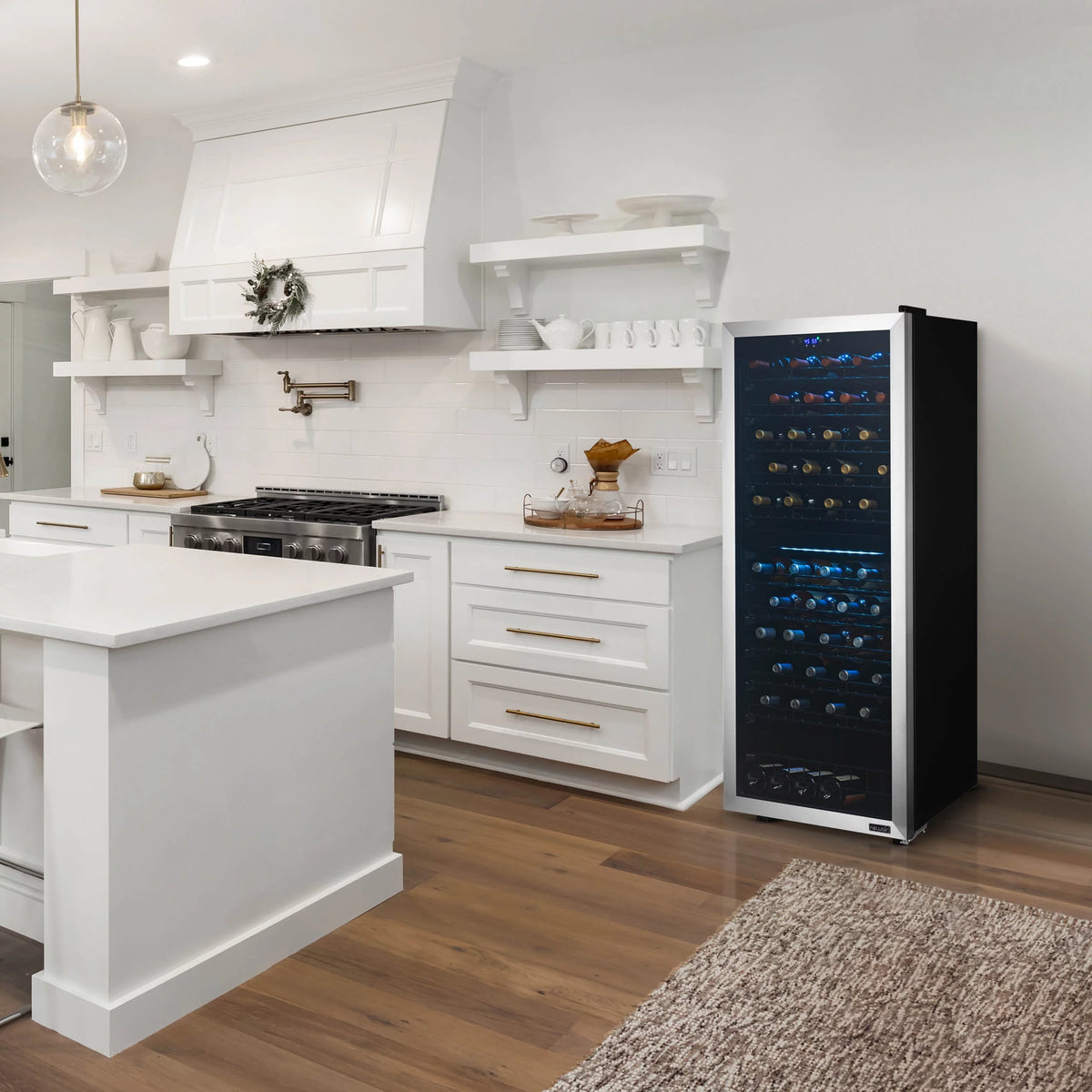 98 Bottle Dual Zone Stainless Steel Wine Refrigerator Q836680