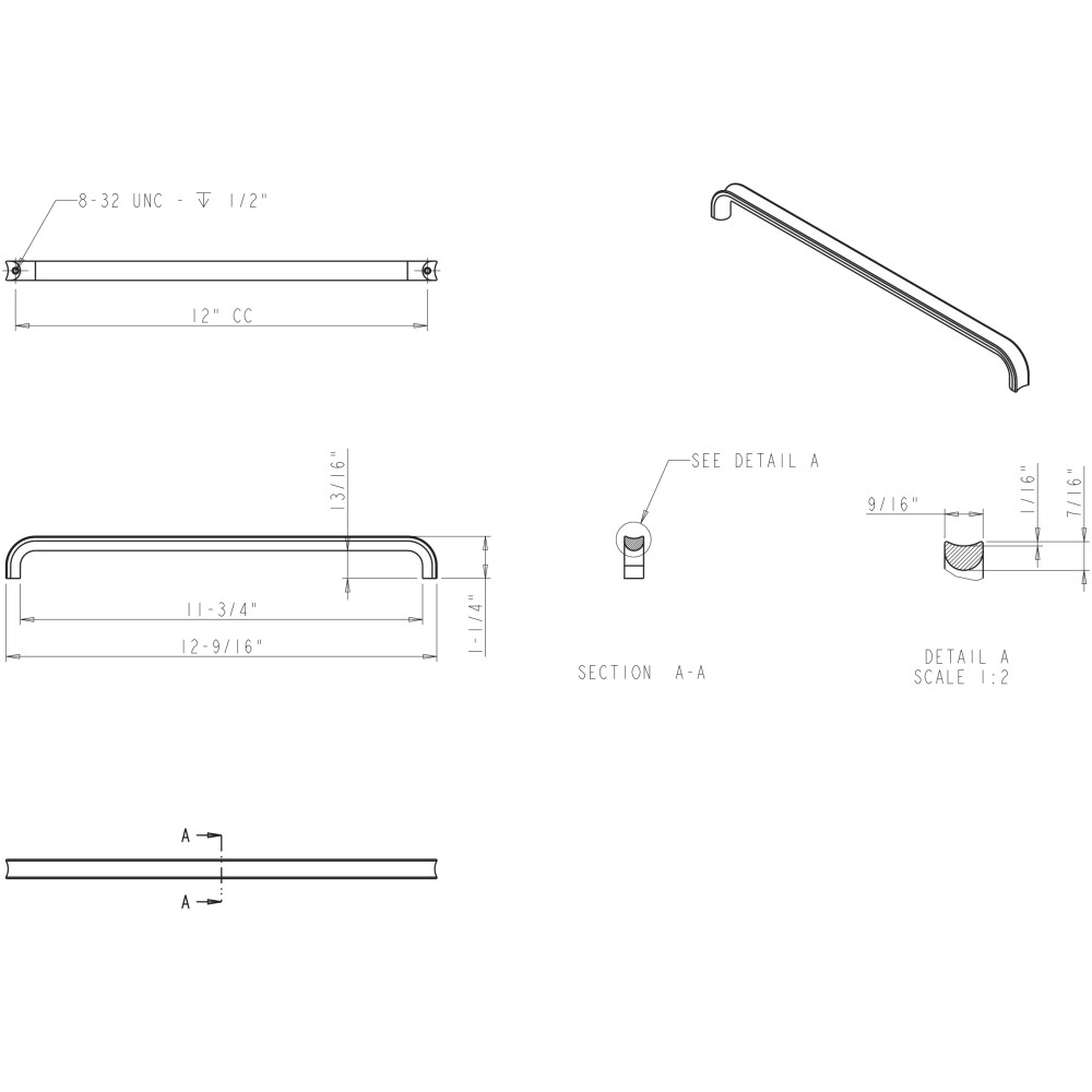 Cabinet Pull - Brushed Oil Rubbed Bronze R404