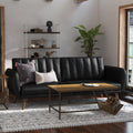 Black Faux Leather Futon M194859
