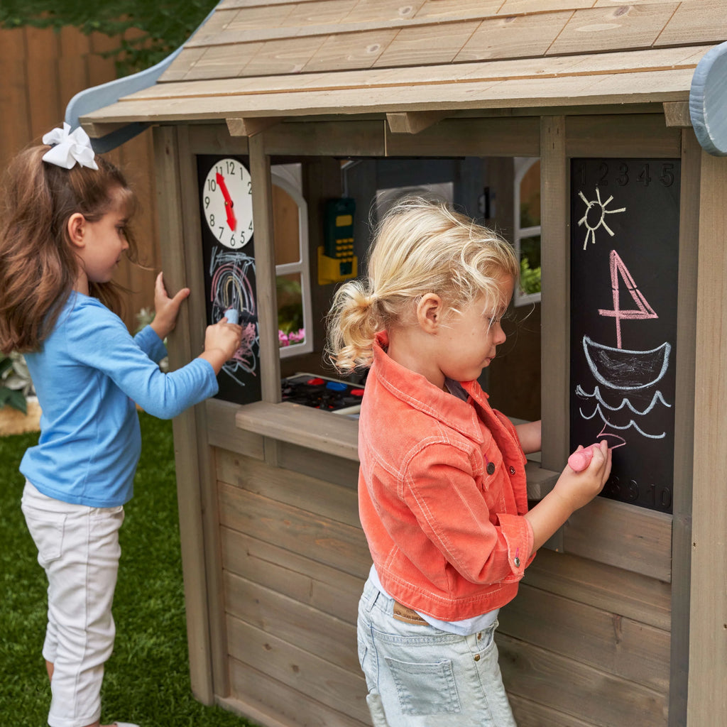 Wooden Outdoor Playhouse with Kitchen F7540
