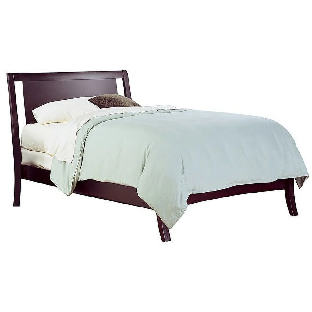 King Low Profile Solid Wood Sleigh Bed in Espresso H607