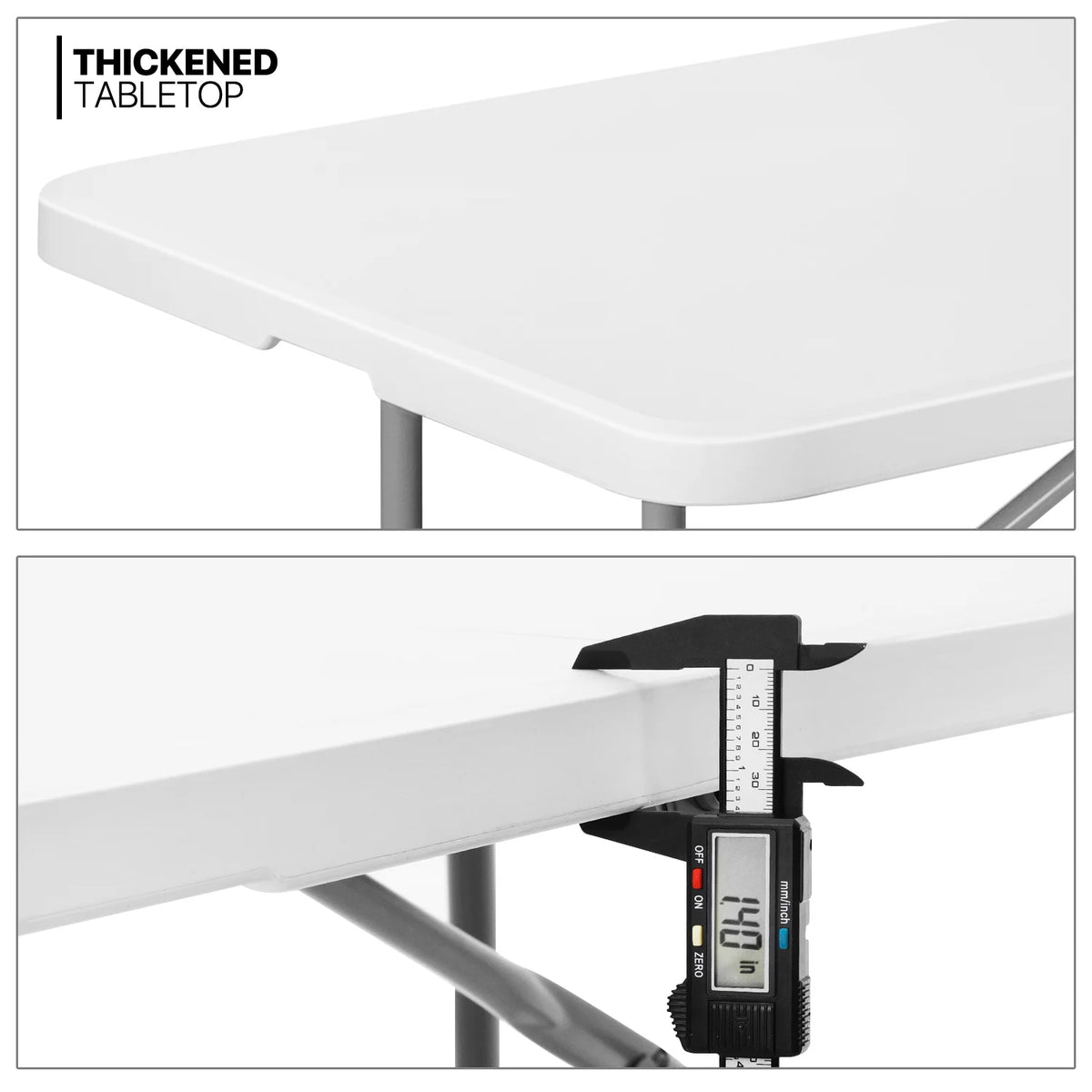 10 Pack 8Ft White Folding Plastic Utility Table Y3172