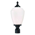 1-Light Matte Black Outdoor Post-Mount Light Fixture I63181